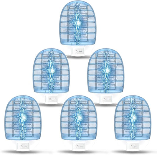 Indoor Bug Zappers, Fly Traps for Indoors, Insect Traps for Home Mosquito Killer for Kids & Pets, Home, Kitchen, Bedroom, Baby Room, Office (6 Packs)