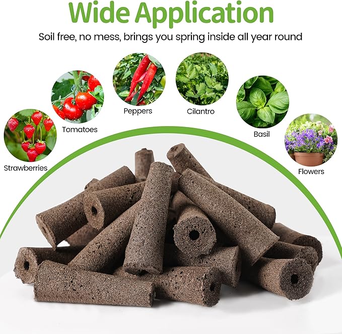 30 Pack Grow Sponges, Replacement Root Growth Sponges Seed Pods Compatible with AeroGarden, Seedling Starter Kit for Hydroponic Indoor Garden System