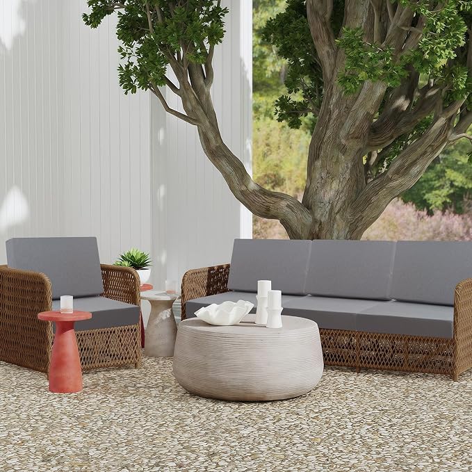 idee-home Outdoor Chair Cushions for Patio Furniture, Outdoor Seat Cushion | Waterproof Couch Hampton Bay Deep Seat Replacement Chair Cushions for Garden Backyard Deck 28.5 x 28.5
