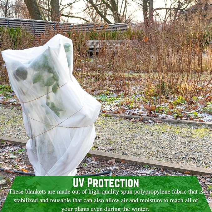 Farm Plastic Supply Frost Protection Blanket - Plant Covers Freeze Protection, Winter Plant Cover, Frost Blanket, Frost Cloth, Frost Blankets for Plants, Plant Frost Protector (5' x 40')