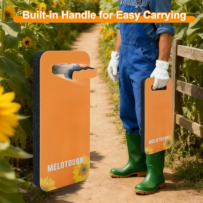 MELOTOUGH Bucket Washing Tool Organizer for a 5 Gallon Bucket Tool Organizer, Garden Kneeling Pad, 1" Thick Soft NBR Foam Kneeling Pads for Gardening, Cleaning, Work - Lightweight & Comfortable