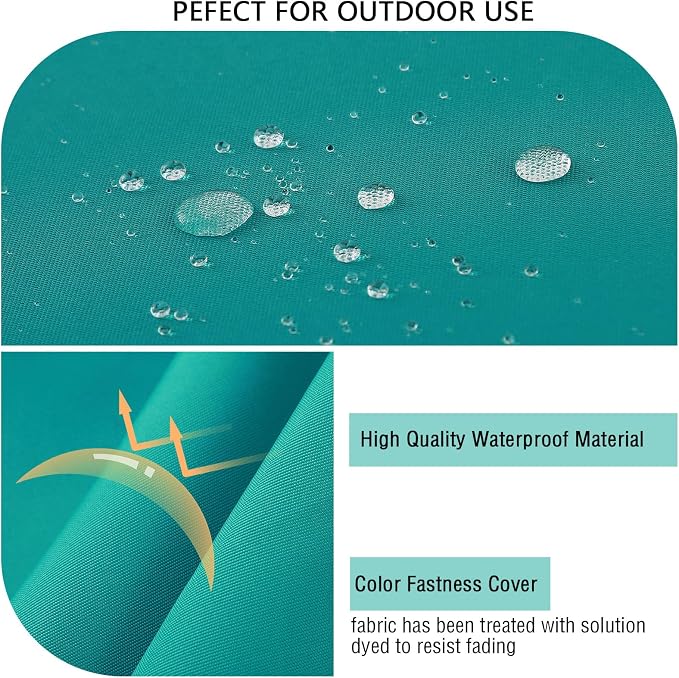 idee-home Outdoor Chair Cushions for Patio Furniture, Outdoor Seat Cushion | Waterproof Hampton Bay Deep Seat Replacement Couch Chair Cushions for Garden Backyard Blue 26.5 x 26.5