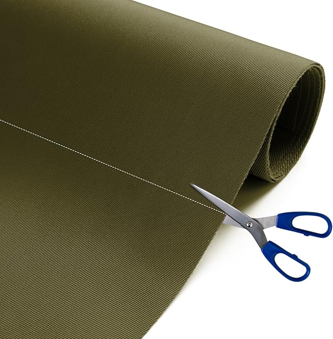 Nylon Fabric, 58" W 420D Waterproof Fabric 2 Yard Ripstop Nylon Material Outdoor Upholstery Twill Sewing Material for Patio Chair, Lining, Cushion, Purse, Tote Bag, Tarp Cover, DIY Project Amy Green