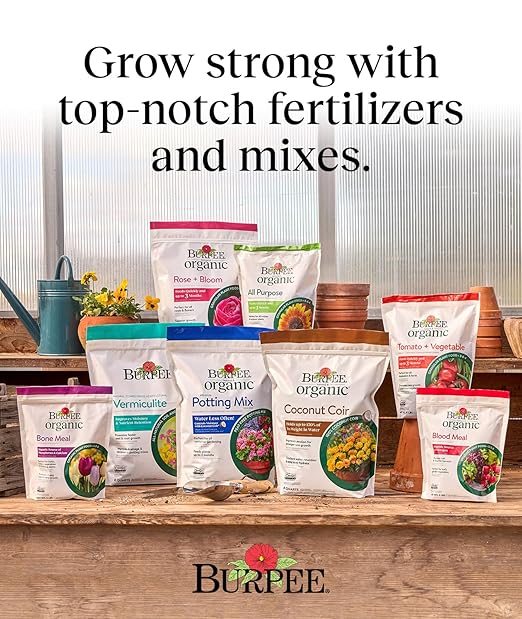 Burpee, 9 Quarts | Premium Organic Potting Natural Soil Mix Food Ideal for Container Garden-Vegetable, Flower & Herb Use for Indoor Outdoor Plant