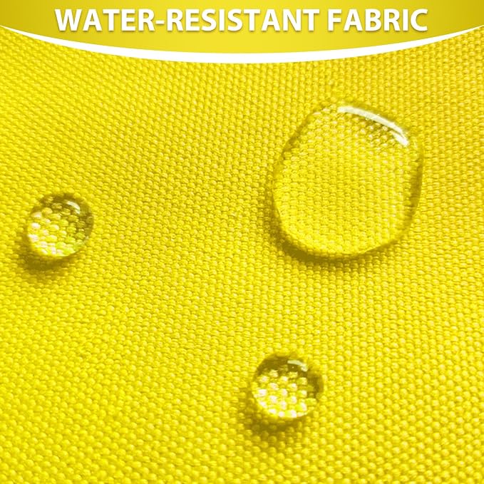 Waterproof Canvas Fabric by The Yard 58inch 600D Upholstery Material Polyester Fabric Outdoor Water Resistant Fabric for Sewing Chair Patio Cushion Purse Bag Interior, 10 Yard Yellow