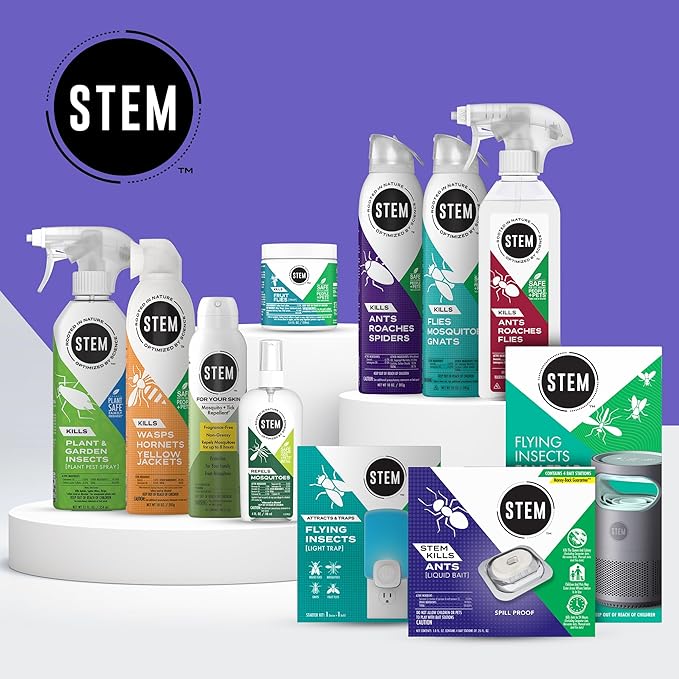 STEM Liquid Ant Baits, Kills The Queen and Colony, for Indoor Use, 12 Spill Proof Bait Stations