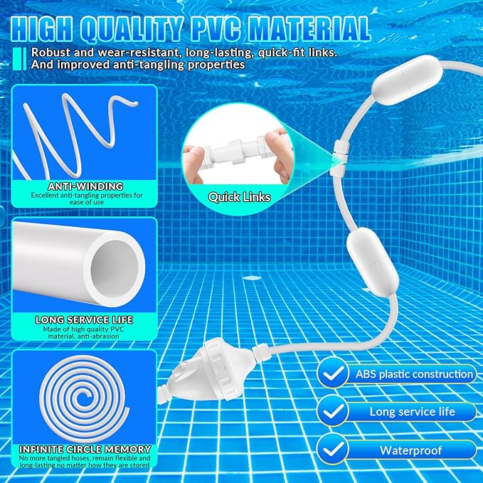 DWALE Pool Cleaner Feed Hose Replacement for Polaris 280, 380, 180, 3900 Pool Cleaners (Not for Polaris 360)