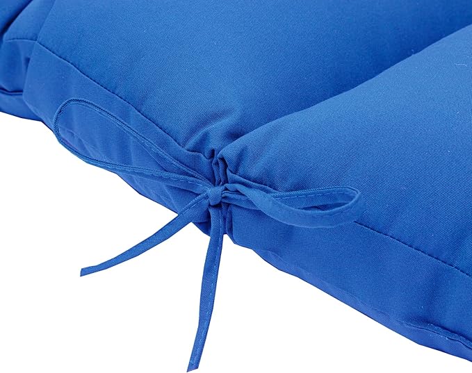 QILLOWAY Outdoor High Back Chair Cushion for Adirondack, All Weather Rocking Chair Cushions Thick Padded Replacement for Patio Furniture Set of 4,Marine Blue