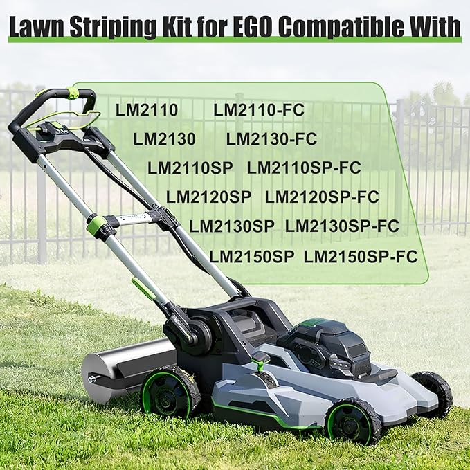 Upgraded Lawn Striping Kit for EGO 21″ Push Mower Compatible with LM2100 Series, Lawn Striping Kit for Push Mower, Heavy Duty Striping Roller, Lawn Mower Striping Kit for Professional Lawn Patterns