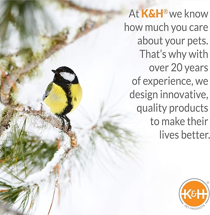 K&H Pet Products Super Ice Eliminator Bird Bath Heater, Safety Listed Submersible Bird Bath Deicer for Wild Birds Outside in Winter, Energy Efficient, Paintable Enamel, Automatic - Natural Rock 80W