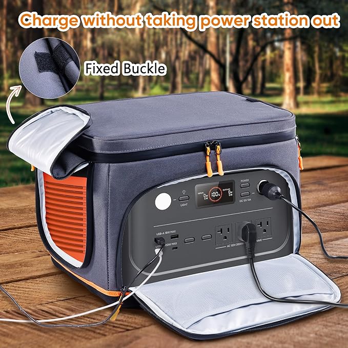 Travel Carrying Case Compatible with Jackery 1000Plus, 1500,1500Pro, 2000 Pro Portable Power Station Storage Case with Molded Hard Bottom,Side Ventilation for Jackery Accessories Solar Generator