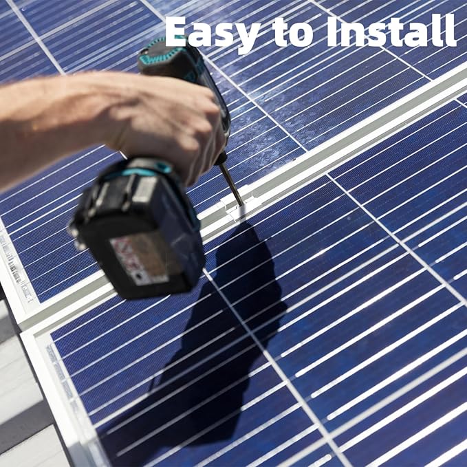 YOUEON 48 Pcs Solar Panel Mid Clamps for 35-50mm Solar Planels, 1.06 Inch Aluminum Solar Panel Bracket for Solar Panels, PV Mounting Accessories