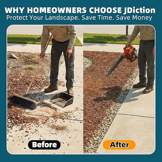 JDiction Mulch Glue for Landscaping – 32OZ Gravel Binder, Rubber Mulch Stabilizer, Concentrated Rock Glue for Landscaping, Intertek Certified Safe, Weather Resistant Mulch Adhesive, Lasts up to 2 Year