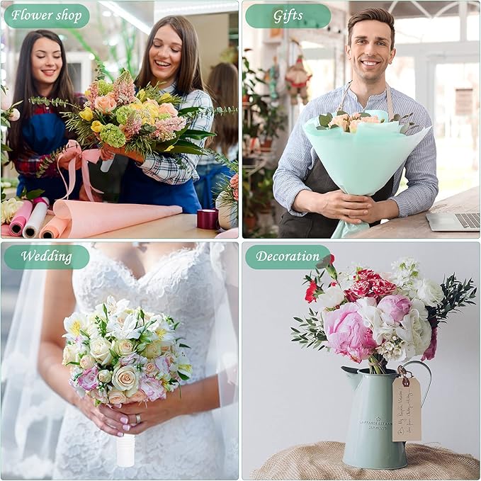 Geiserailie Wedding Bouquet Holder Bridal Bouquet Holders for Artificial Flowers Foam Bouquet Holder Handle for Weddings Flower Arrangement Gardening Supplies (10 Pieces)