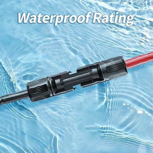 energeaster 10AWG Solar Extension Cable with Pair of Connectors Solar Panel Adaptor Kit Tool, Solar Panel Extension Cable,10 Gauge Wire,Red and Black(10FT Red + 10FT Black)
