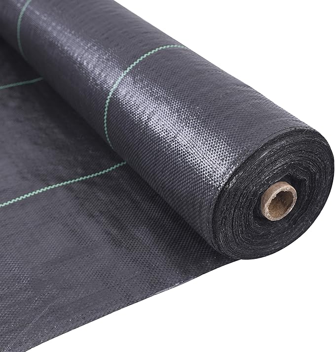 EXTRAEASY 3ft x 180ft Garden Weed Barrier Landscape Fabric,Weed Block Fabric Heavy Duty 3.2OZ,Woven Mulch for Landscaping Ground Cover Weed Control Fabric, Black Garden Bed Liner