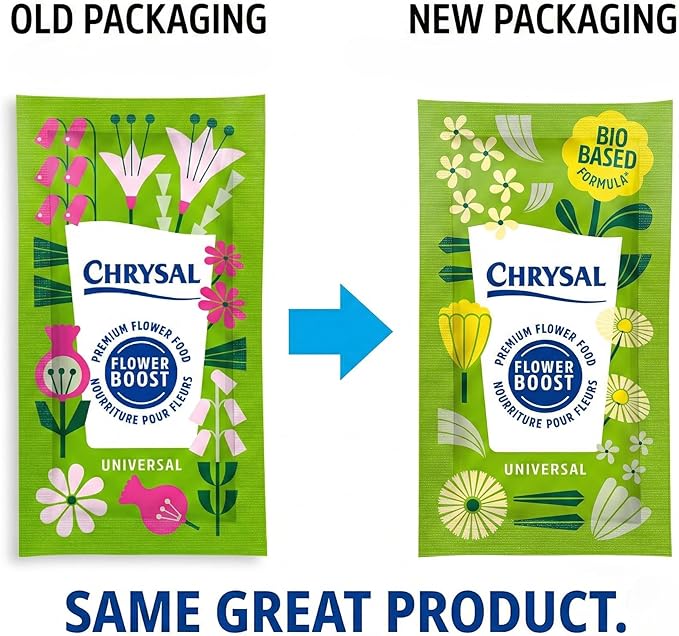 Chrysal Flower Boost – Clear Flower Food Packets for Flower Arrangements & Bouquets – Floral Supplies for Fresh Flowers – Fresh Flower Arrangements Supplies (5g - 800 Ct)