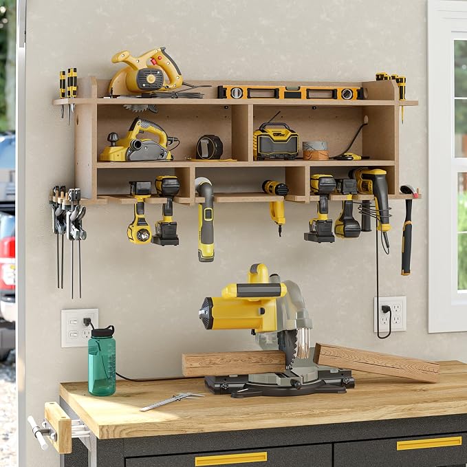 Benford 48" Extra Wide Wall Mount Tool Organizer, Raw Board