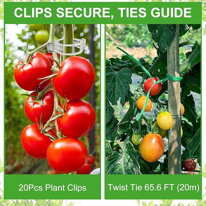 Square Tomato Cages for Garden: 3 Pack Heavy Duty Plant Cage - 48.5in Adjustable Height Tomato Plant Support cage for Flowers, Fruits, Vegetable