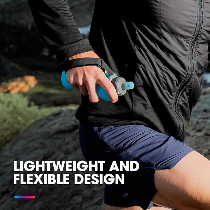 HydraPak SkyFlask Speed - Collapsible Handheld Running Water Bottle (350ml, 500ml, 500ml Insulated) - Adjustable Strap, Lightweight, Spill-Proof Cap | Collapsible, Handheld, Running, Adjustable Strap, Lightweight, Spill-Proof Cap