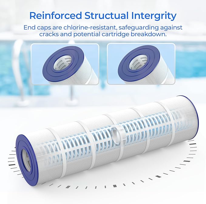 CL580 Jandy Pool Filter Cartridge, Compatible with Jandy CL580, CV580, APCC7355, Pleatco PJAN145, PJAN145-PAK4, Unicel C-7482, Filbur FC-0820, FC-6415, Aladdin 24501, 4 Pack