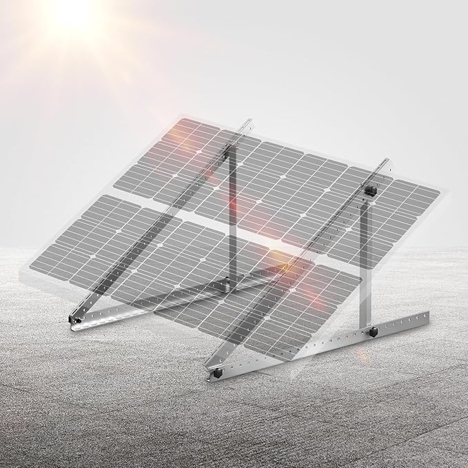 VEVOR 41-Inch Solar Panel Mounting Brackets, 0 to 90° Adjustable Tilt Mount Brackets Support 100-300W Solar Panels, Lightweight Aluminum Brackets with Folding Tilt Legs for RV, Roof, Boat, Off-Grid