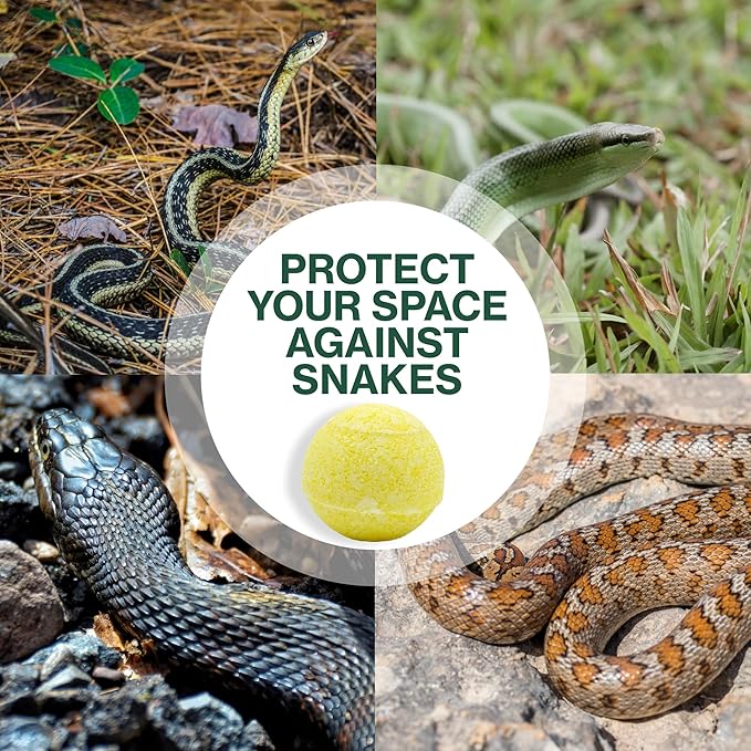 Natural Snake Repellent Balls 15 Pack – Travel, Indoor & Outdoor Snake Deterrent for Yard, Garden, Garage, Camping, RVs, Sheds & Basements | Long-Lasting Protection, Safe for Pets & Plants