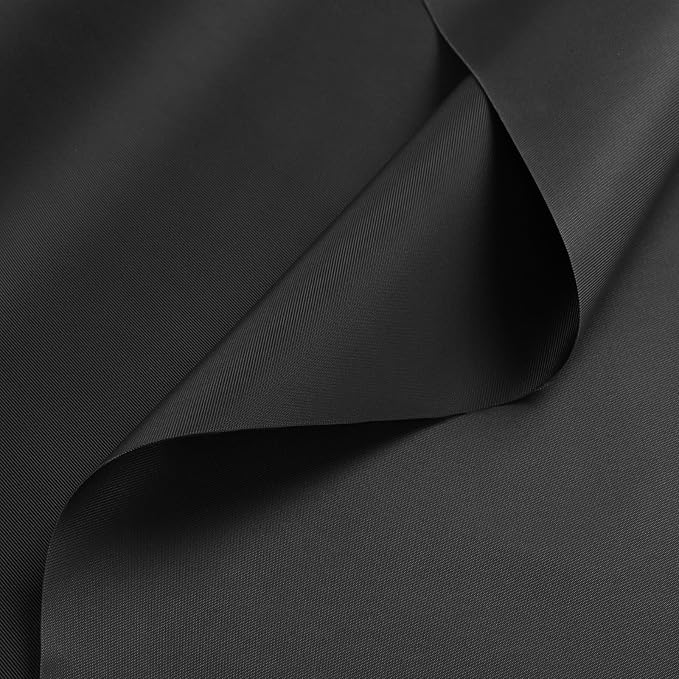 Nylon Fabric, 58"W 420D Waterproof Fabric 2 Yard Ripstop Nylon Material Outdoor Upholstery Twill Sewing Material for Patio Chair, Lining, Cushion, Purse, Tote Bag, Tent, Tarp Cover, DIY Project Black