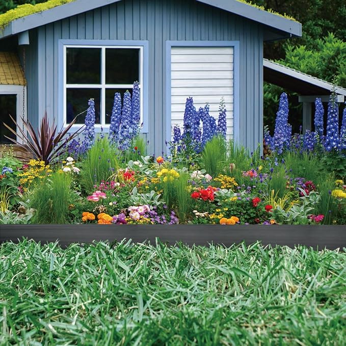 Landscape Edging,4inx33feet Garden Edging with 60 Spikes for Lawn