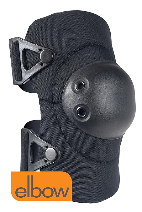 ALTA 53013.00 AltaFLEX Elbow Protector Pad, Black Cordura Nylon Fabric, AltaLOK Fastening, Flexible Cap, Round, Black