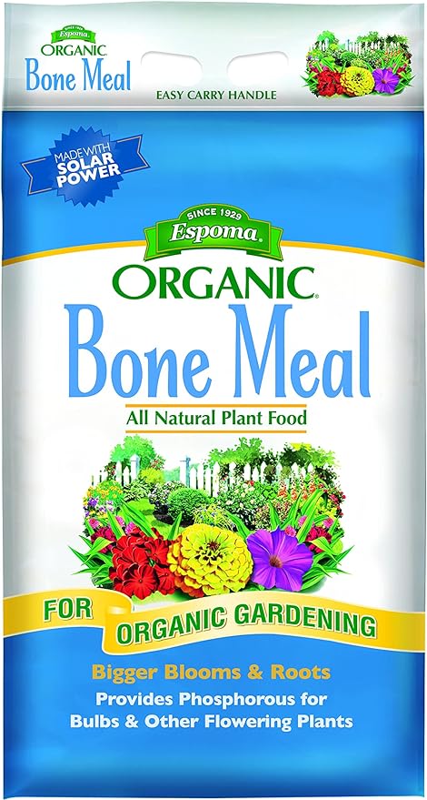 Espoma Organic Bone Meal Fertilizer 4-12-0. All-Natural Plant Food Source of Nitrogen and Phosphorus for Organic Gardening. for Bulbs & Other Flowering Plants. 24 lb.Bag.