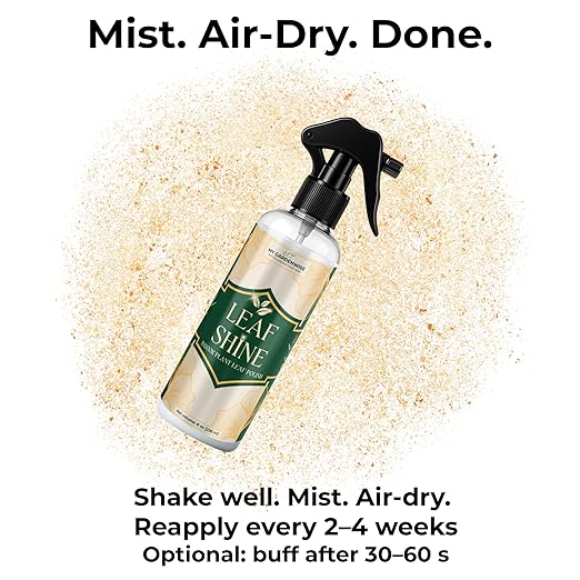 GardenWise Leaf Shine Spray for Indoor Plants – Plant Leaf Cleaner & Shine for Real House Plants – Fragrance-Free, Non-Sticky, Streak-Free Finish, 8 fl oz
