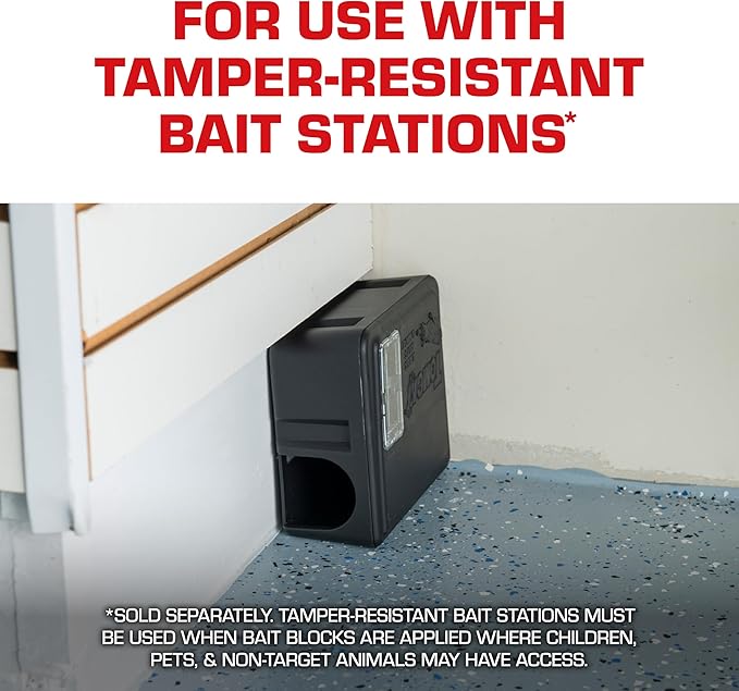 Tomcat with Bromethalin Bait Chunx Pail - Rat & Mouse Bait, Rat and Mice Control for Agricultural Use and Professional Applicators, 4.25 lbs.