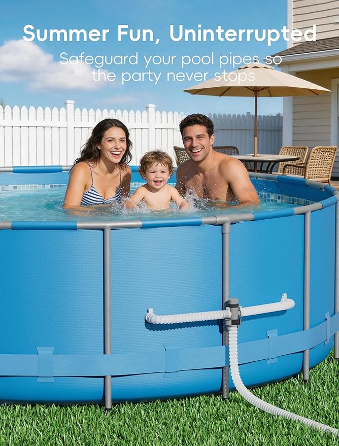 SHAPON Pool Accessories Plunger Valve Bracket for Above Ground Pools, Compatible with Intex Pool Parts, Durable ABS Pipe Support with Zip Ties (1 Pack)