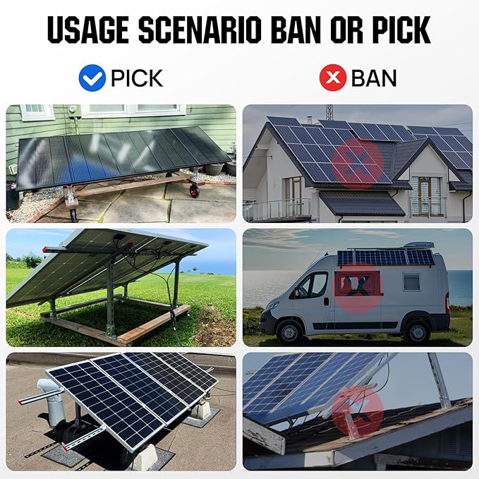 ECO-WORTHY Upgraded Solar Ground Mount Adjustable Multi-Pieces Solar Panel Mounting Brackets Kit System for 4pcs 200W/3pcs 300W/2pcs 400W Solar Panels for Ground,Open Space, Cabins and Backyard Sheds