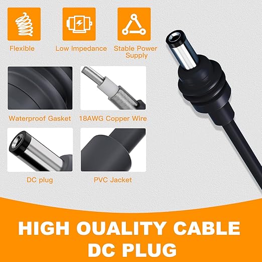 Power Cable and Battery Adapter, Compatible with/Replacement for Ma.kita Batteries, 3.2FT Plug-and-Play Design, DC Power Cable Cord for Starlink Mini, 1M Starlink Mini Accessories (for Ma.kita)