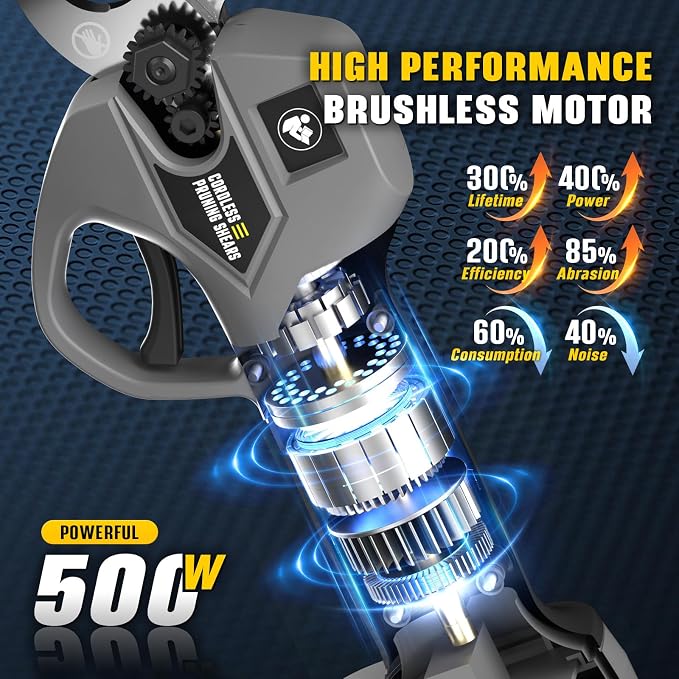 Electric Pruning Shears for DeWalt 20V Battery, Brushless Cordless Trimmer Branch Cutter with SK5 Blades, Adjustable Cutting Diameter 0.8-1.2 Inch for Garden Tree Pruner Branch(Tool Only)
