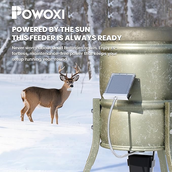 POWOXI Solar Panel for Deer Feeder 6V 1.5W Waterproof Solar Battery Charger with Mounting Bracket Alligator Clip Game Feeders Solar Panel 6 Volt