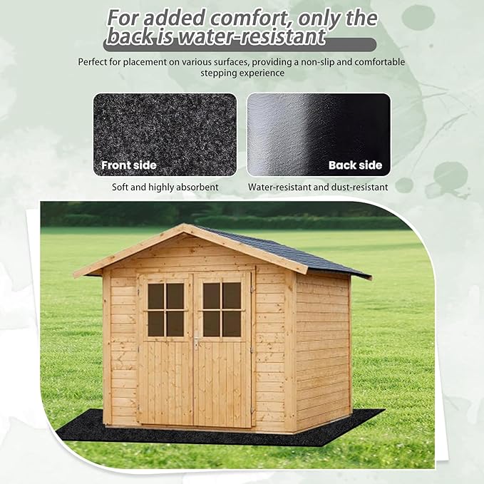 3 Pcs 6 x 4 ft Outdoor Storage Shed Floor Mat Waterproof Non Slip Carport Protect Mat for Patio Furniture