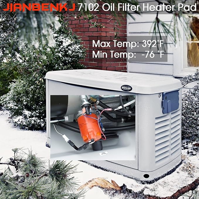 Oil Heater for Generac 7102,Oil Warmer Cold Weather Kit for Generac Generator 2008+ 9KW-22KW Air Cooled Standby Generator