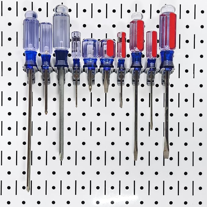 71-piece Bracket Kit | Compatible with Wall Control | Assorted Hooks to hangscrewdrivers sockets Pliers Hammers Calipers Merchandise Scissors Paint Brushes for Tool wall Organization