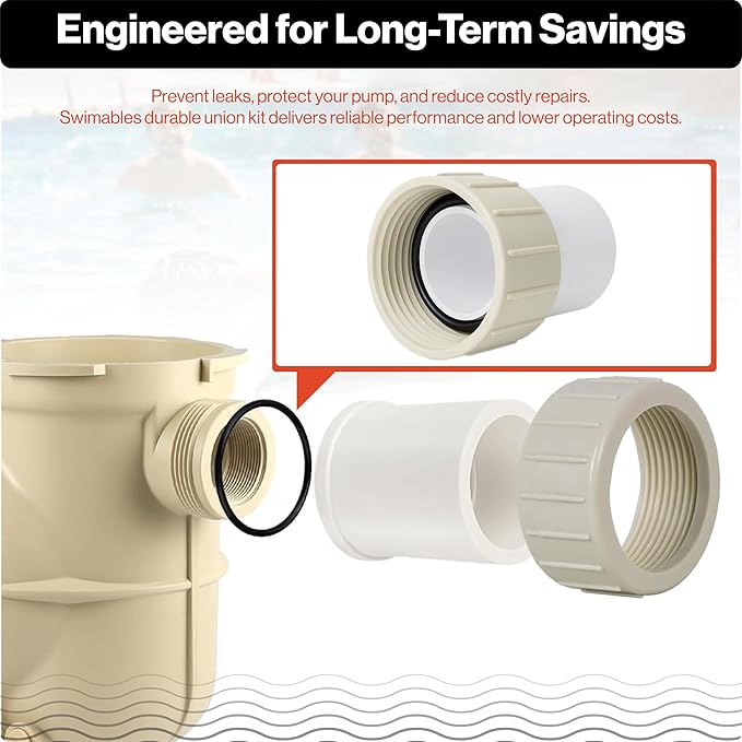 Swimables Union Replacement Kit Compatible with Pentair SuperFlo & SuperFlo VS Pool and Spa Pump 350157 - Replacement for Pentair 350157 - Made in USA