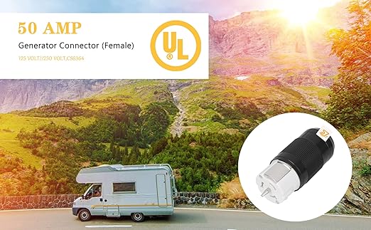 S7 50 Amp Generator Plug,50 Amp Generator Connector (Female),125 Volt//250 Volt,CS6364