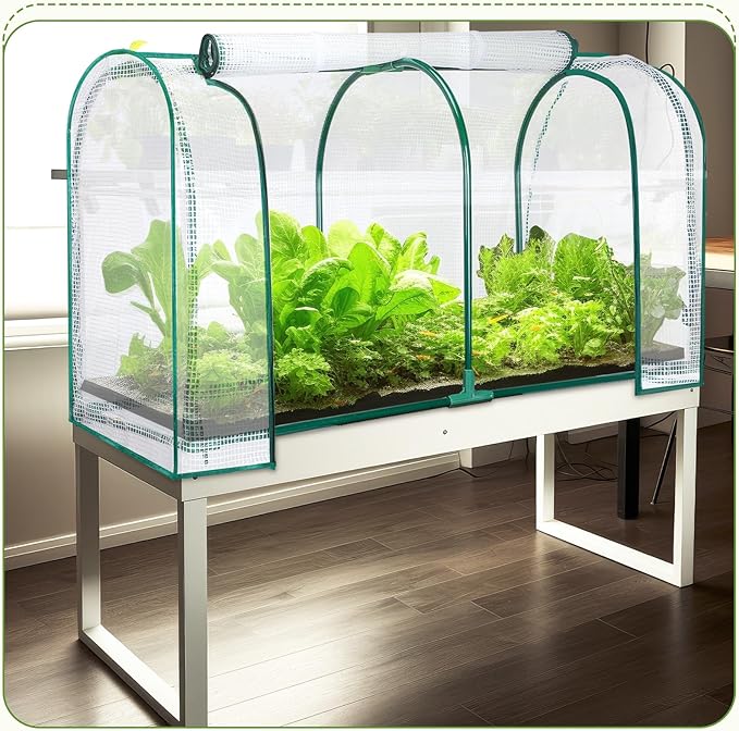 GlikCeil 1 Pcs 47" l x 21" W x 24" H Greenhouse Cover Portable Mini Outdoor Indoor Tabletop Greenhouse for Healthy Plants, Raised Garden Beds, Vegetable Rows, Include Frame and Cover