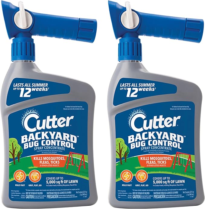 Cutter Backyard Bug Control Outdoor Fogger (12 Pack) & Spray Concentrate (2 Pack) Mosquito, Flea & Ant Killer
