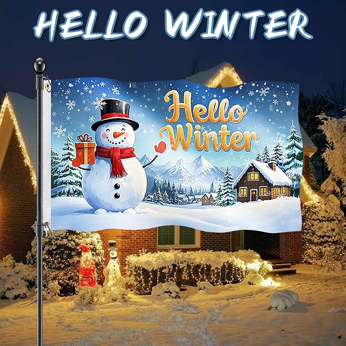 4 Pcs Garden Flag 3x5 ft Spring Summer Autumn Winter Flags – Double Sided Seasonal Banner with 2 Brass Grommets, Durable Polyester, Yard Decorations for Outdoor Parties, Photo Backdrop