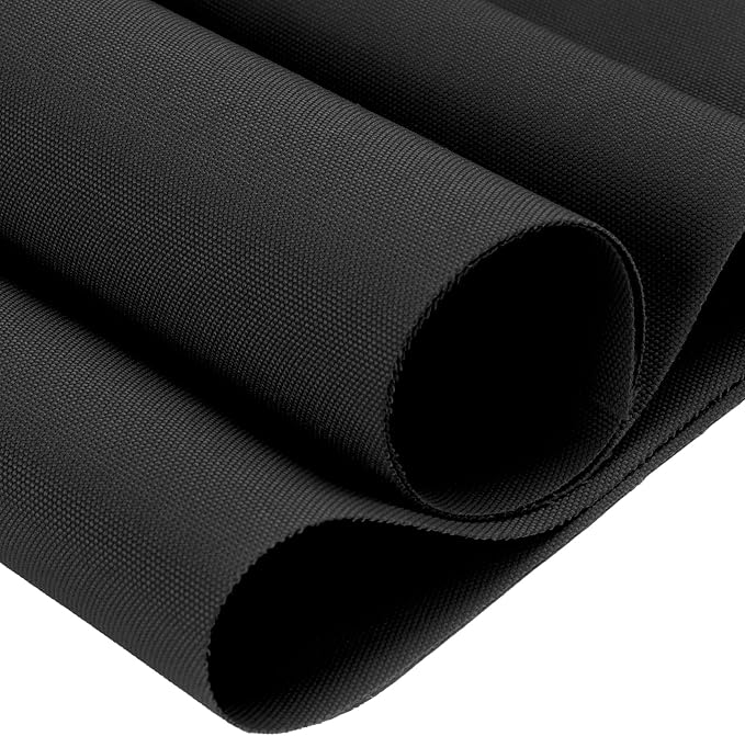 Thickened Waterproof Canvas Fabric by The Yard 1200D 58" W Outdoor Upholstery Material Heavy Duty Fabric Water Resistant Sewing Material for Chair Patio Cushion Purse Bag 5 Yard Black