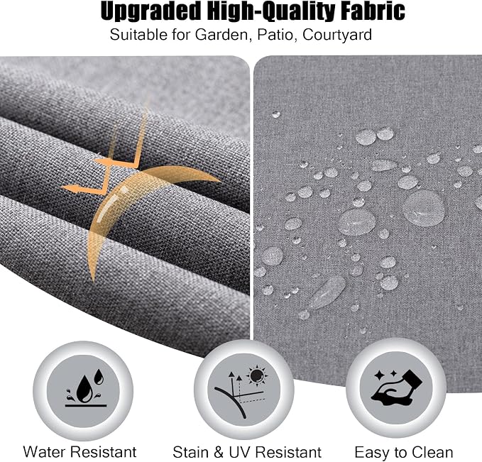 idee-home Outdoor Chair Cushions for Patio Furniture, Outdoor Seat Cushion | Waterproof Couch Hampton Bay Deep Seat Replacement Chair Cushions for Garden Backyard Deck 28.5 x 28.5