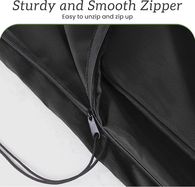Patio Umbrella Cover Waterproof UV Resistant Outdoor Cantilever Umbrella Covers with Zipper and Rod, Black