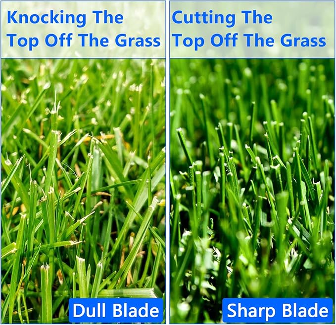 Diamond Lawn Mower Blade Sharpener, All-Metal Construction, for Any Power Hand Drill (100 Grit)